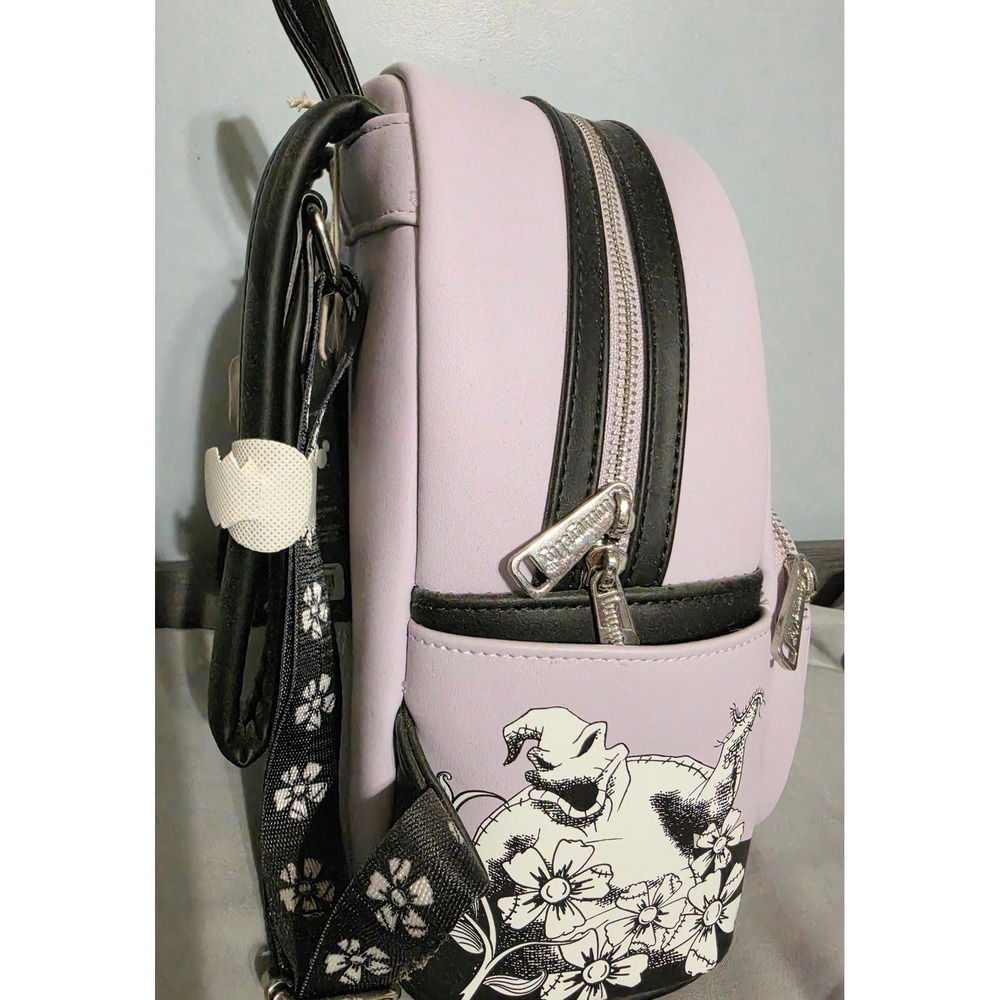 Loungefly Disney Nightmare Before Christmas Jack Sally Floral Mini Backpack - Picture 2 of 8